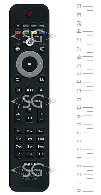 ����� �������������� ���������� ��� PHILIPS universal RM-D1000 (������ ���� RC-4495/01 ambil.) �������